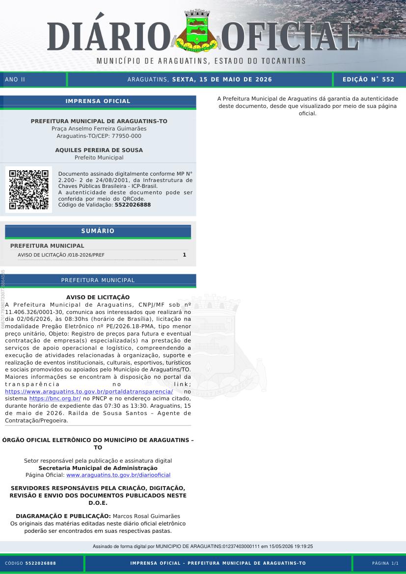 Capa da edição