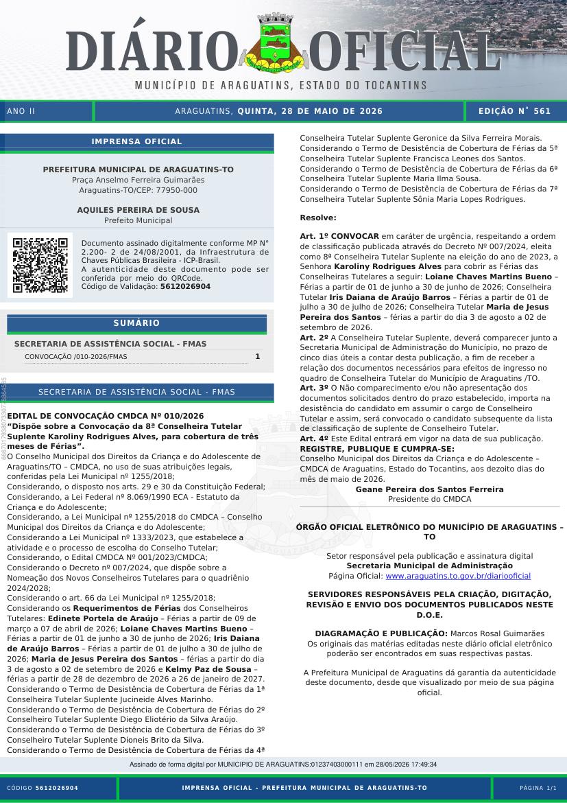 Capa da edição