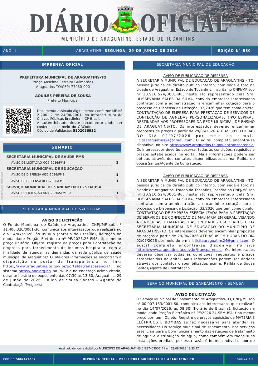 Capa da edição