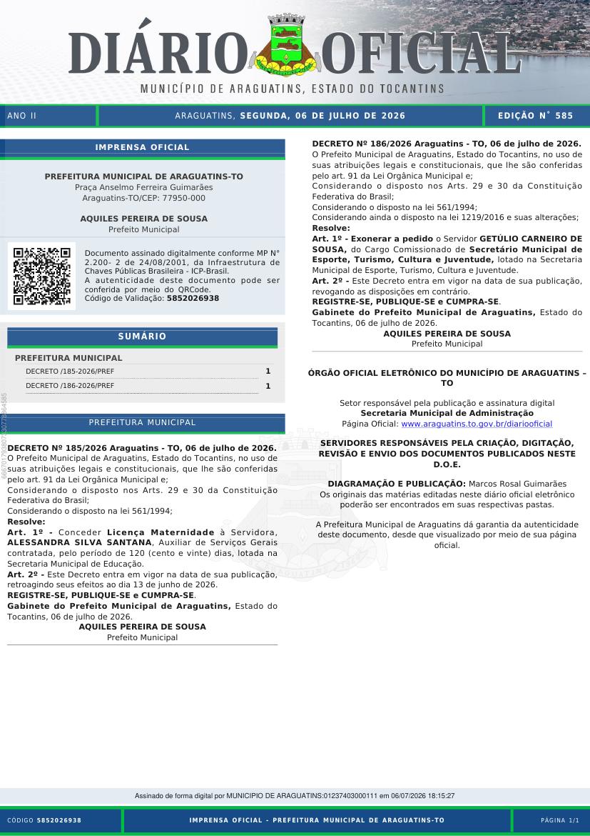Capa da edição